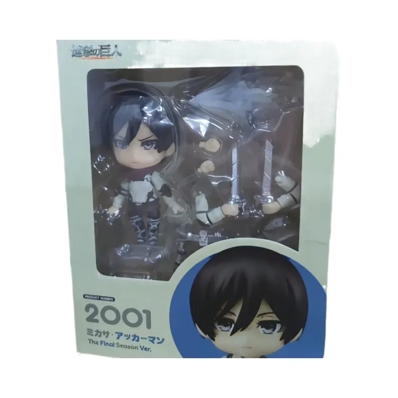 ataque-ao-titan-figuras-de-acao-anime-mikasa-ackerman-q-version-articulacao-kawaii-substituivel-modelo-pvc-decoracao-de-mesa-presente-do-brinquedo-10cm