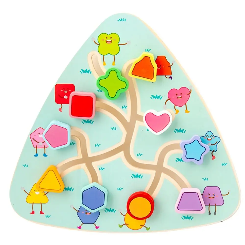 Wooden Children's Maze Walking Board Montessori Multipurpose Montessori Maze Boards Early Education Portable Puzzle Maze Board
