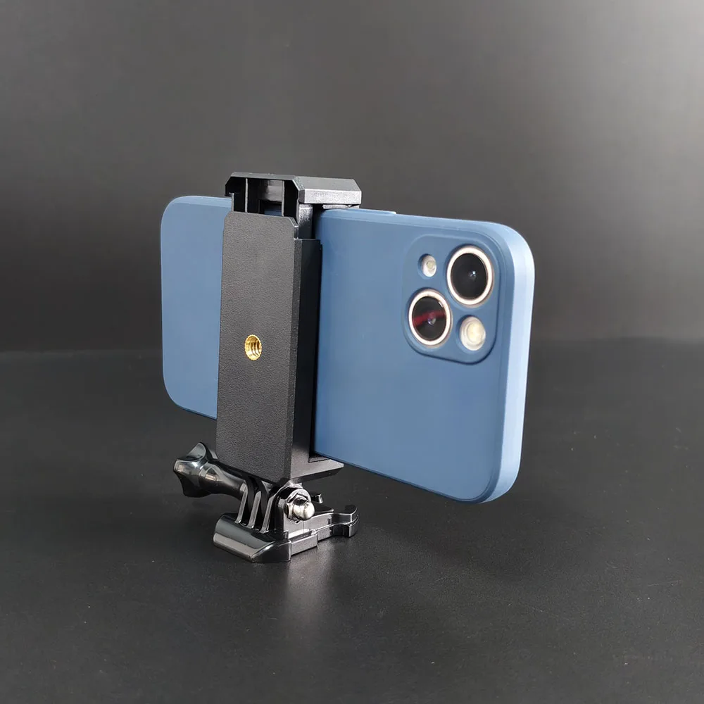 Kit de montaje de tornillo de Clip de soporte de teléfono con Base de enchufe rápido para teléfono móvil Smartphone para Gopro Hero 13 12 11 10 9 insta360 X5 X4 X3