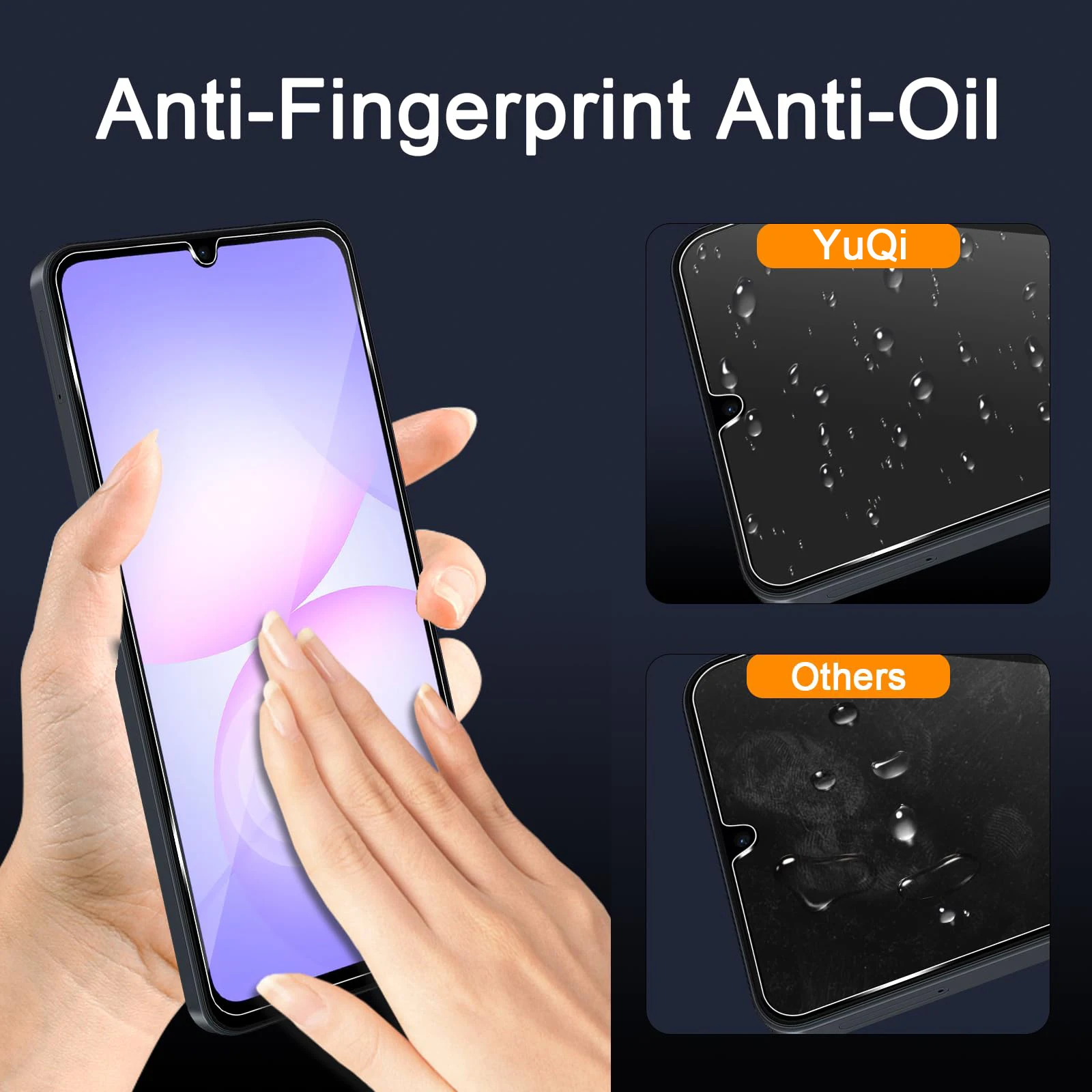 Displayschutzfolie für Samsung Galaxy A07, gehärtetes Glas, HD 9H, transparent, klar, kratzfest, freundlich – Detail 7