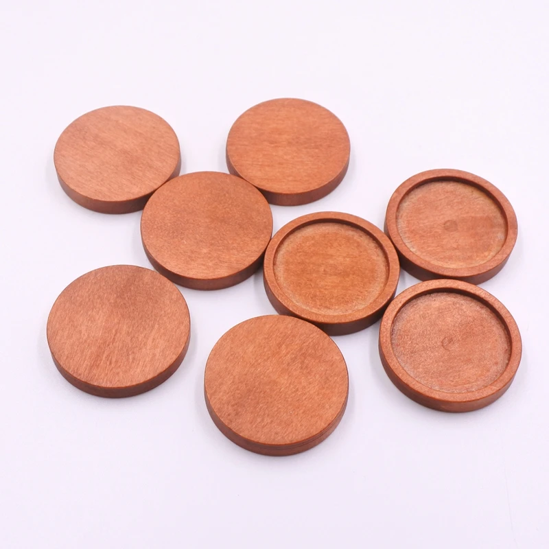 10pcs 30mm/35mm Round Wooden Plaques for Crafts, Natural Pine Unfinished Wood Plaque, Great Wood Base for DIY Craft Projects