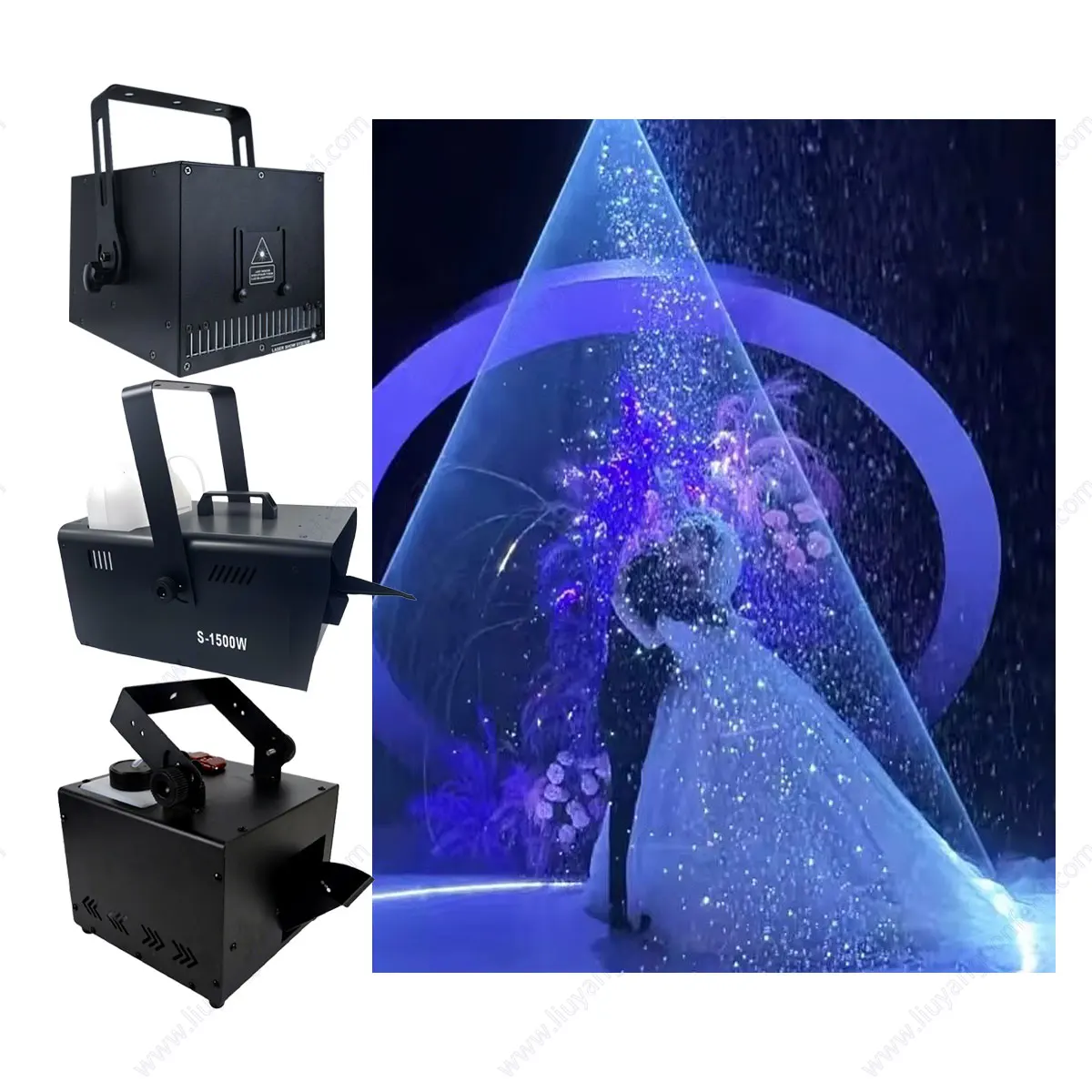 1w 2w 3w 5w 10w Laser Show ILDA 3d Wedding Lazer with Snow Machine Projector  Disco Stage Full Color Lazer Animation Dj Lazer