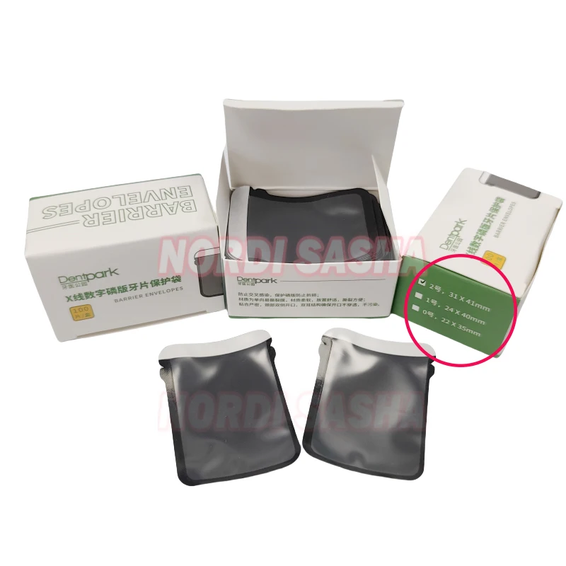 

Dentpark 300Pcs/Box Dental Disposable Digital X-Ray Scan Barrier Envelope Protective Cover Bags for Phosphor Plate Size 0 1 2
