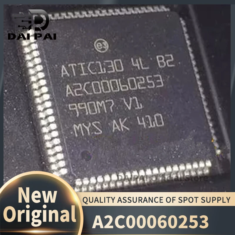 (5Pcs-10Pcs/Lot) 100% New Original ATIC130 4L B2 A2C00060253 QFP100 For Volkswagen Airbag Control Unit Damage S4 S6 Chip