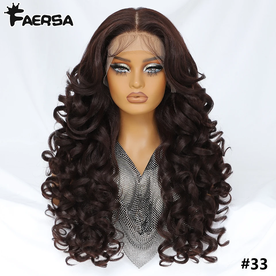 Latisha 13X6 HD 13X5X1 Synthetische Lace Front Pruiken Krullend Pre Geplukt Kant Frontale Pruik met pony voor Vrouwen Hoogtepunt met Babyhair