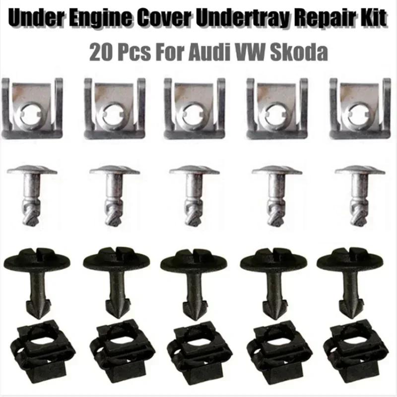 Under Cover Undertray Engine Fixing Clips Shield Trim Panel Screw For Audi A3 A4 A6 A8 TT Auto Repair 4A0805121A 4A0805163