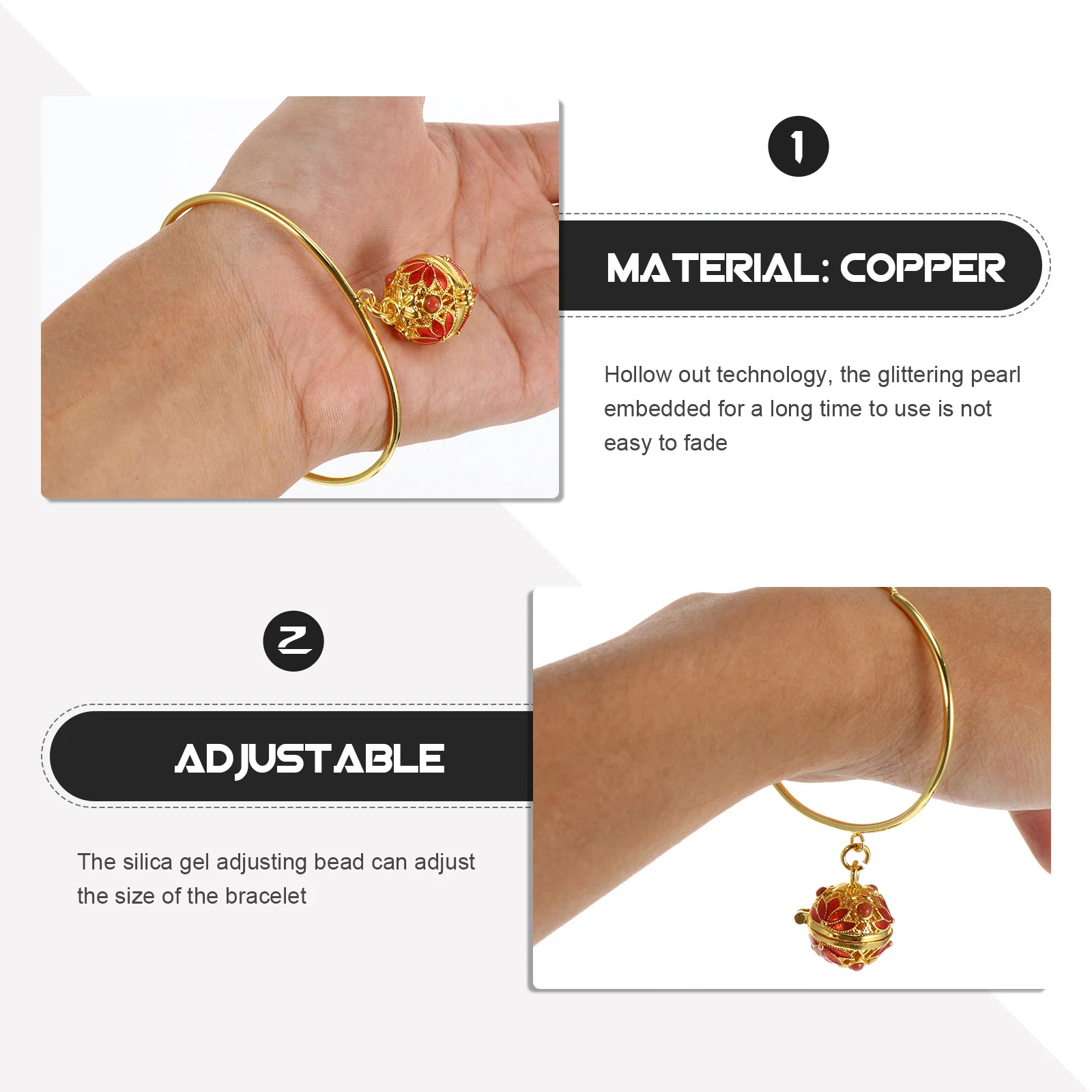 

1pc Hollow Out Perfume Diffuser For Women Vintage Aromatherapy Oil Bracelet Exquisite Copper Wrist Chain Decorative Jewelry
