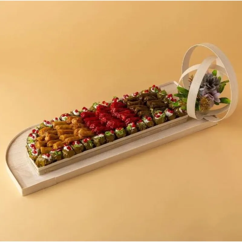 Deluxe Wooden Chocolate Tray Organizer Food Storage Gift