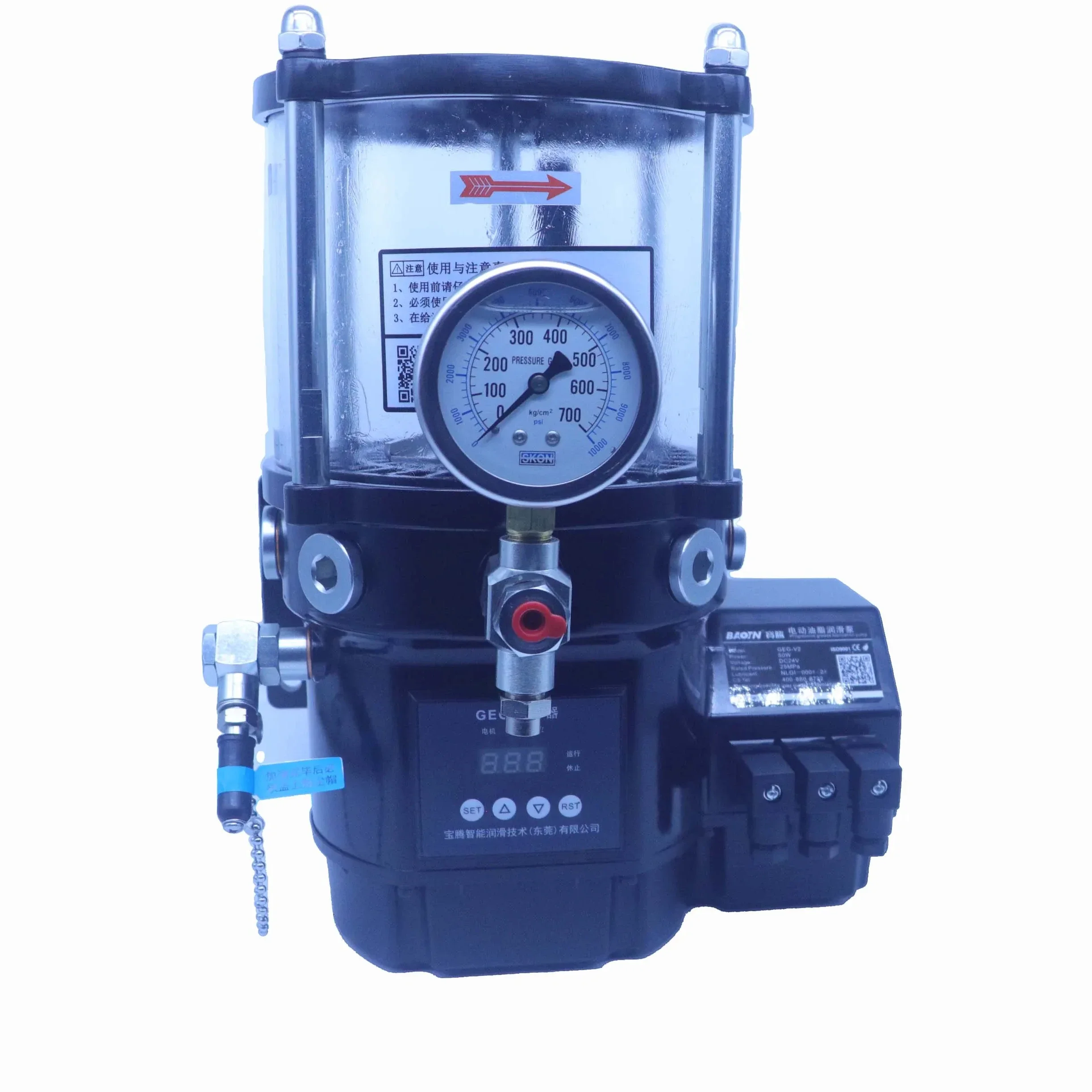 Baotn Electric Grease Pump high pressure grease pump 1-4 Outlets Automatic Grease Pump With Liquid level alarm