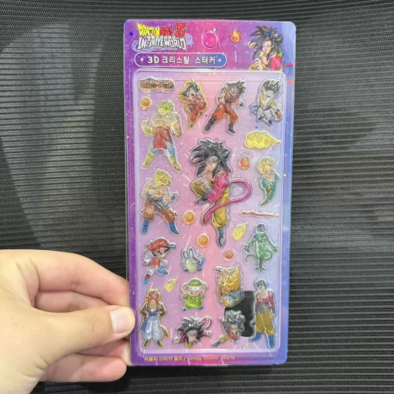 New 3d Crystal Stickers 4-40pcs Japanese Anime Peripherals Diy Scrapbook Notebook Diary Decor Decals