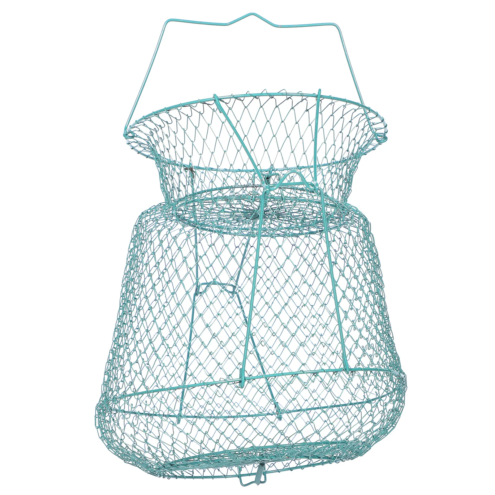 

Stainless Steel Crab Basket Portable Fish Netting Guard with Quick Dry Mesh for Fishing Storage Foldable Fishing Basket Supplies