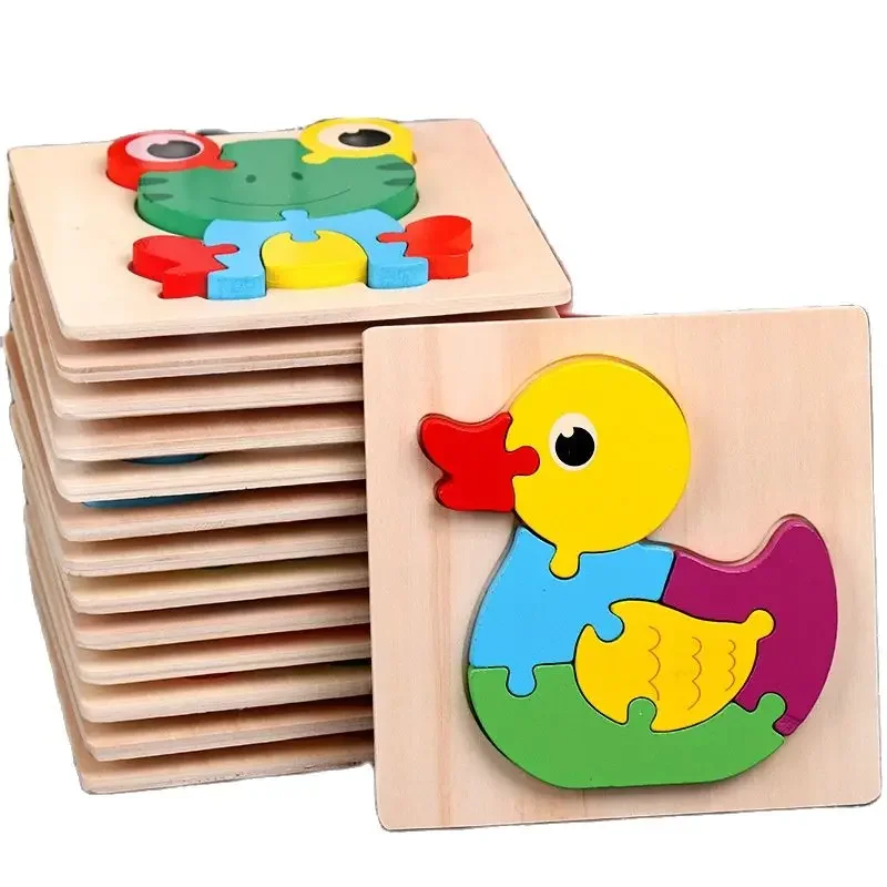 Wooden Stereoscopic Baby Early Instructs Intelligence Children's Puzzle Toys Learning Toys for Children