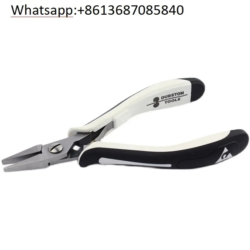 Durston UK Imported 115mm Professional Flat Mouth Pliers with Rubber Sleeve Handle, Handmade Beaded DIY Jewelry Pliers