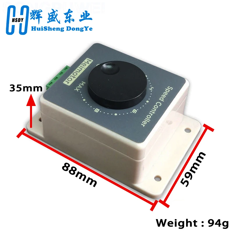 Motor Speed Controller Regulator Adjustable Speed Controller Regulator Switch Durable 12V 24V 48V 20A DC