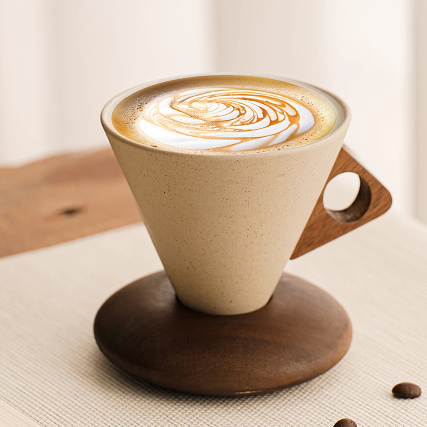 Medieval ceramic coffee cup design sense niche high-end exquisite high-value women's boys clay cup set