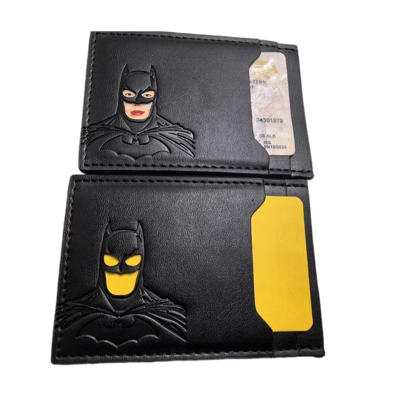 Personalized Leather Bat Wallet Mask Card Holder Bat ID Wallet Gift