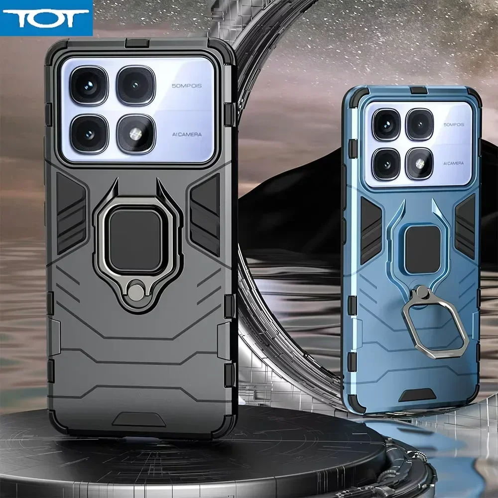 

Чехол для Xiaomi 14T Pro Redmi Note 14 13 Pro Plus 4G 5G Автомобильный магнитный кольцевой чехол-подставка Силиконовый противоударный чехол для телефона