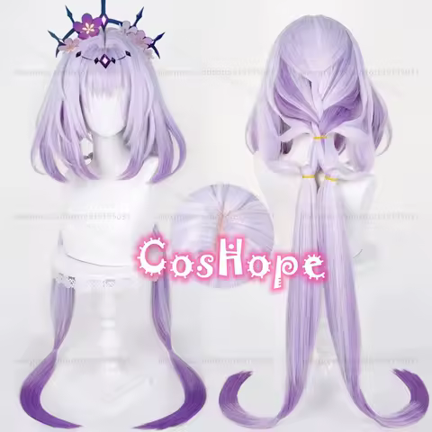 HSR Castorice Cosplay Wig 130cm Long Light Purple Gradient Wig Cosplay Anime Cosplay Wig Heat Resistant Synthetic Wigs