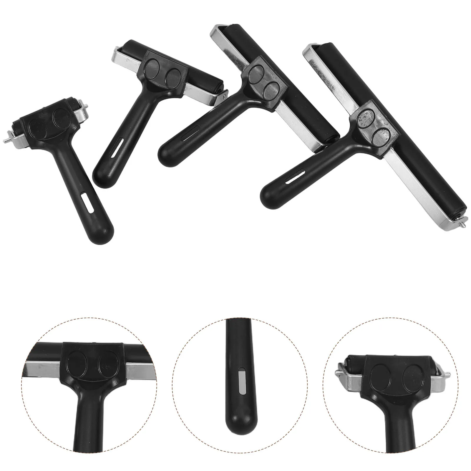 

4Pcs Printmaking Roller Tool Set Compatible with Multiple Inks Ergonomic Handles Crafting Supplies Stamping Rollers