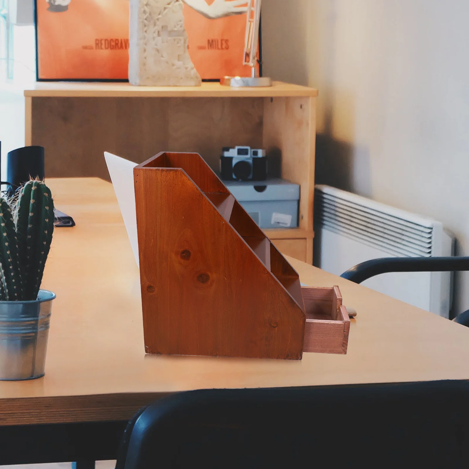 

Desktop Organizer Multi-Compartment Large Capacity Office Desk Stationery Storage Drawer Holder File Organizer Stand Desktop