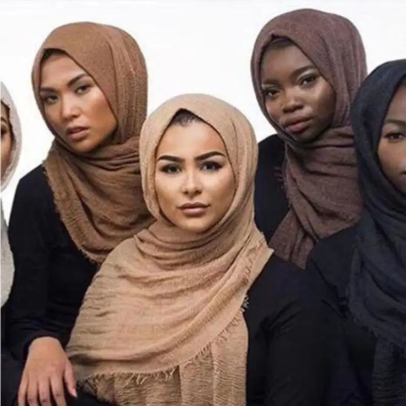 

Модный однотонный льняной хлопковый шарф, оптовая продажа, 10 шт./лот, женский пляжный платок, шаль-хиджаб, аксессуар