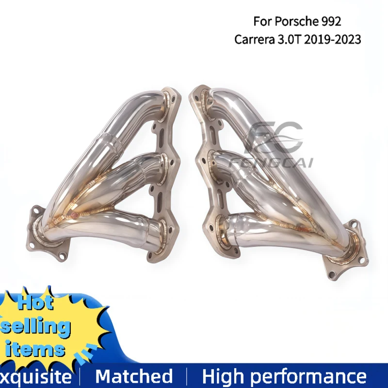 OEM Car Exhaust Head for Porsche 992 Carrera 3.0T 2019-2023 Exhaust Pipes Stainless Steel Performance Exhaust Manifold