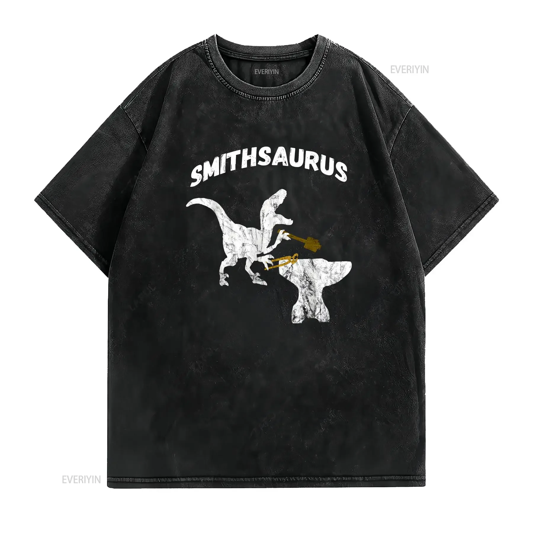 Dinosaurs Blacksmith Tongs Blacksmithing Funny T Shirt vintage Washed homme Stretched Comfortable Breathable streetwear