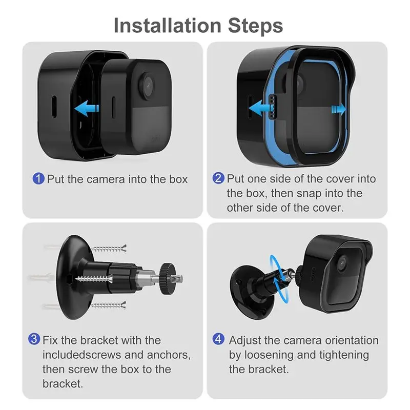 ZIZI Blink Outdoor 4Th Gen Camera Mount,Weatherproof Housing 360 Degrees Adjustable Bracket For Blink Outdoor Camera System