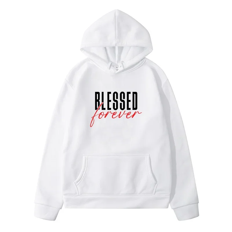 BLESSED Forever Letter Mens Clothes Tracksuit Men Sweater Men Hoodie Women's Sweat-shirt New in Sweatshirts Hoodies Y2k