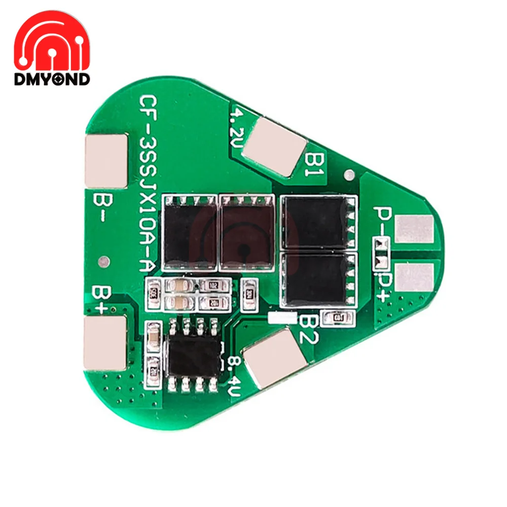 3S 12.6V 18650 Lithium Battery Protection Board 12.6V Charge Protection 12A 3 Cell Pack Li-ion BMS Protection Board