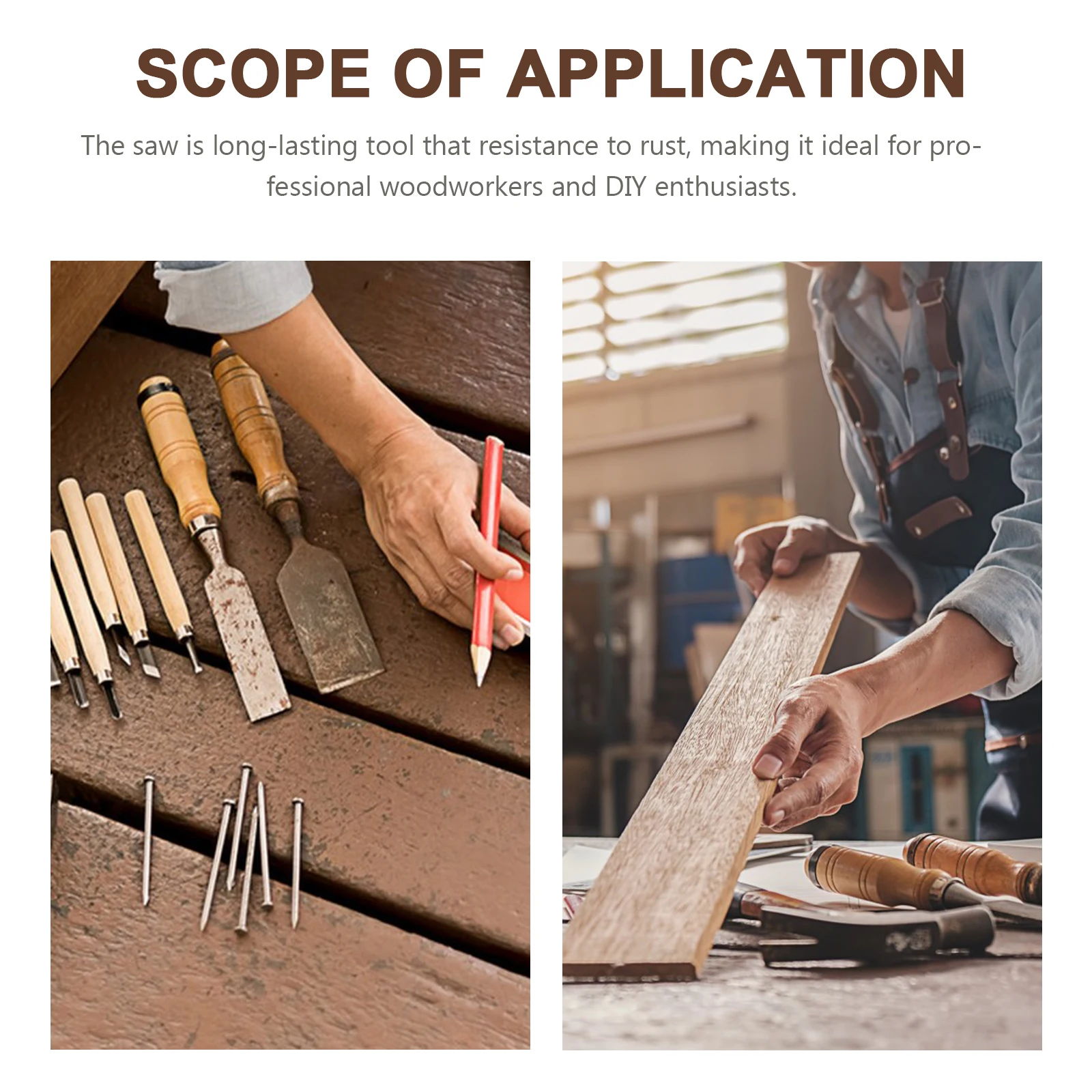 

Outdoor Coping Saw Ergonomic Handle Lightweight Manual Woodworking Tool Wood Cutting Hand Saw for DIY