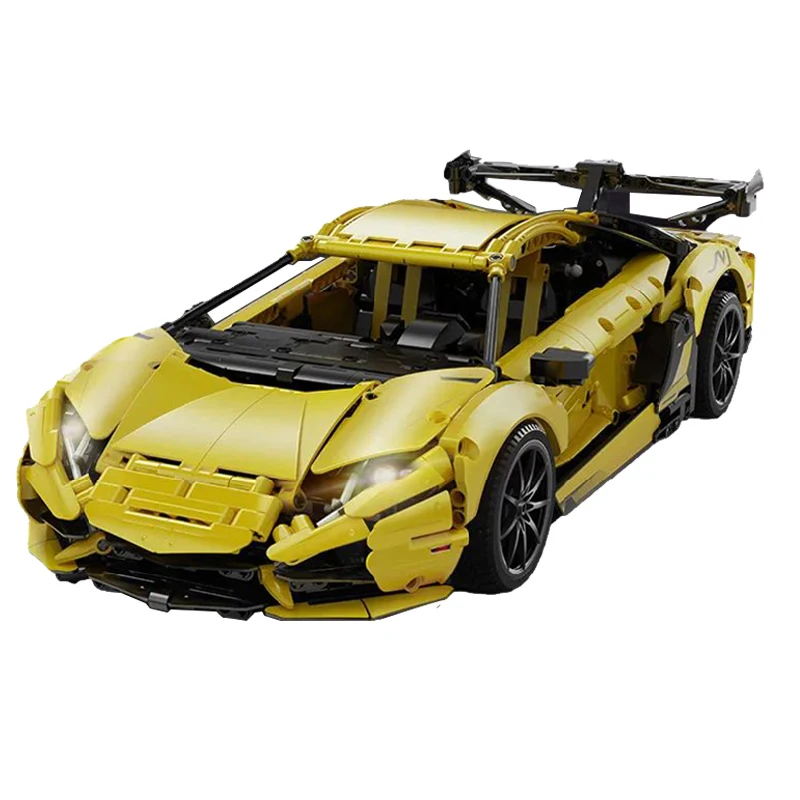 Auto da corsa tecnica gialla Aventador LP700 Supercar Sport Modello di auto da corsa 1805 pezzi 1:8 Building Blocks Regalo per adulti Compleanno