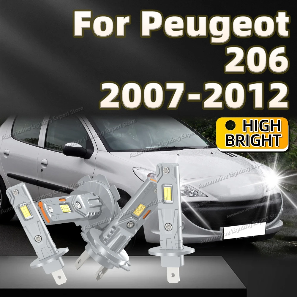 

2/4 шт. светодиодная лампа 6000K безвентиляторная автомобильная лампа CSP для Peugeot 206 2007 2008 2009 2010 2011 2012 Plug and Play