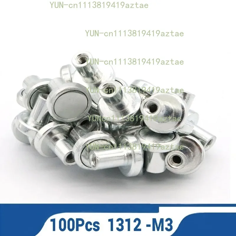100Pcs 1312‑M3/M4 Magnetic Column Screw Fixed Magnet Fastener For Household Plate Mounting Accessory