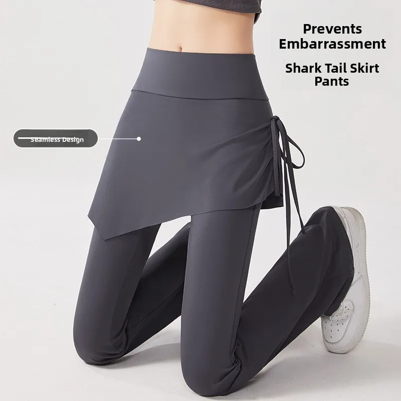 High Waist Yoga Pants Tight Fitness Running Capri Pants Tummy Control Bootcut Anti-Light Walking Pants Women's Bottom Lift
