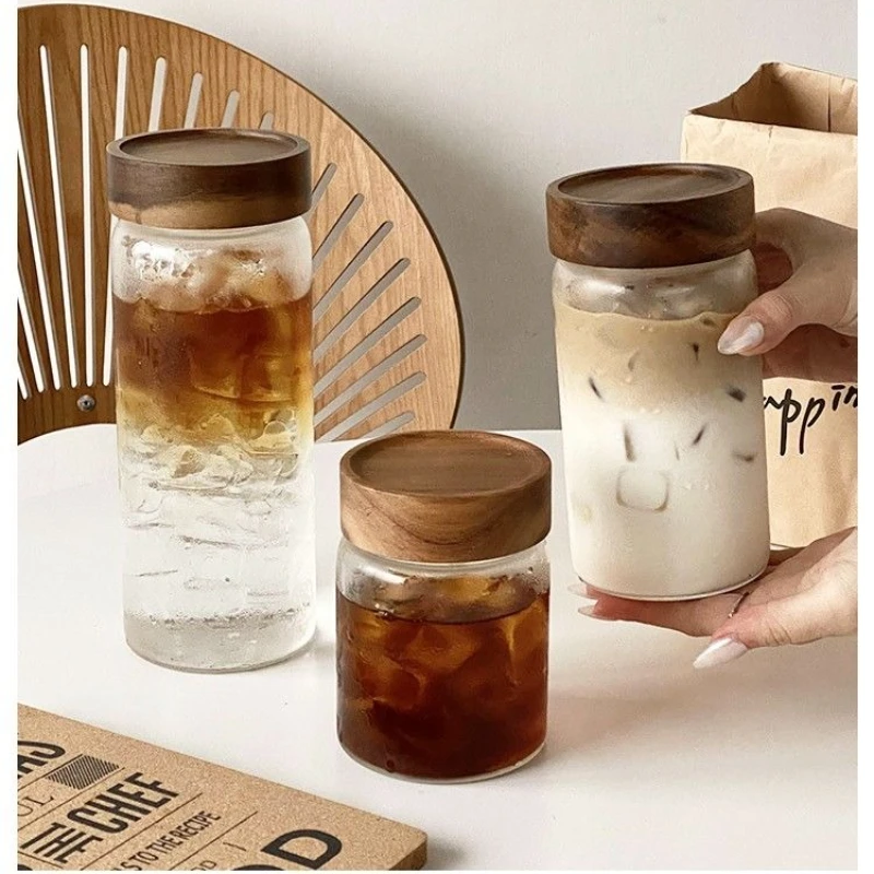 

Summer Borosilicate Heat-Resistant glass cup, with Leak-Proof Lid for coffee mugs, Milk & Iced Drinks shot glass