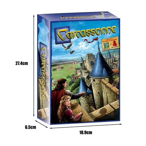 Imagen 2 del producto Juego de mesa Carcassonne, juego de estrategia de colocación de azulejos para fiesta familiar para 2 y 5 jugadores, el mejor regalo para niños y adultos
