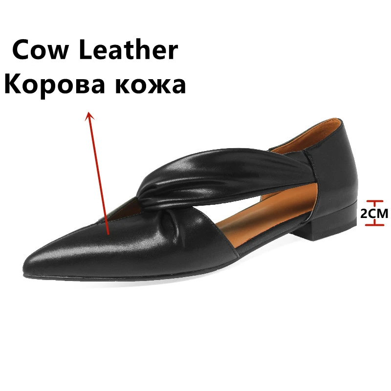 FEDONAS kobiety pompy niskie obcasy punkt Toe prawdziwej skóry Hollow buty kobieta wiosna lato marka moda nowy nabytek dorywczo biuro