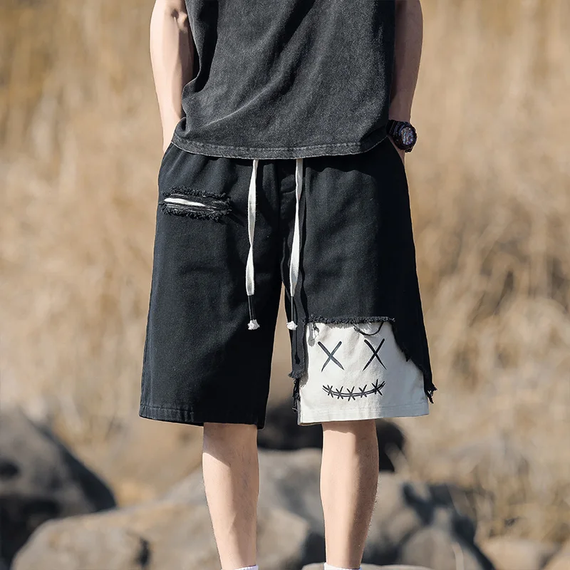 Men's Cool Design Sense Summer Breathable Shorts with Elastic Compression and Quick Drying Multifunctional Sports Shorts