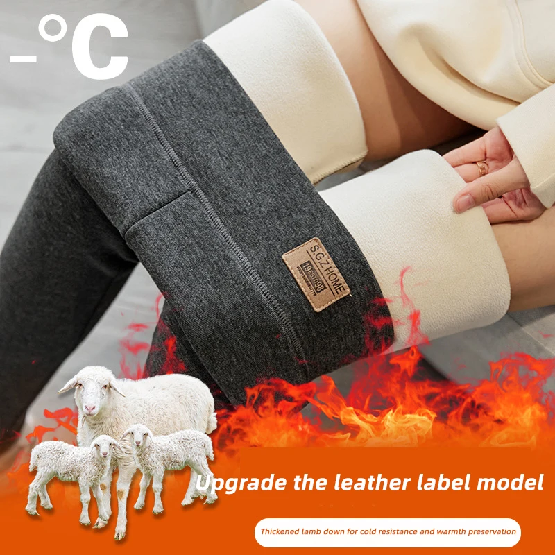 Plush Leggings Women Elastic High Waist Thicken Velvet Stockings Leggings Shaping Winter Cold-proof Leg Socks Charm Leggings