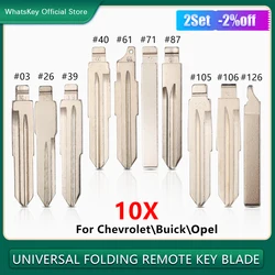 10Pcs HU100 Uncut Flip KD Remote Key Blade #03 26 39 40 61 71 87 105 106 126 For Buick Excelle Chevrolet CRUZE Cadillac OPEL