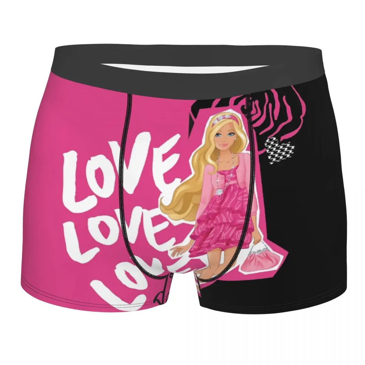 Custom Pink Girl Barbie Boxers Shorts Men\'s Briefs Underwear Cool Underpants