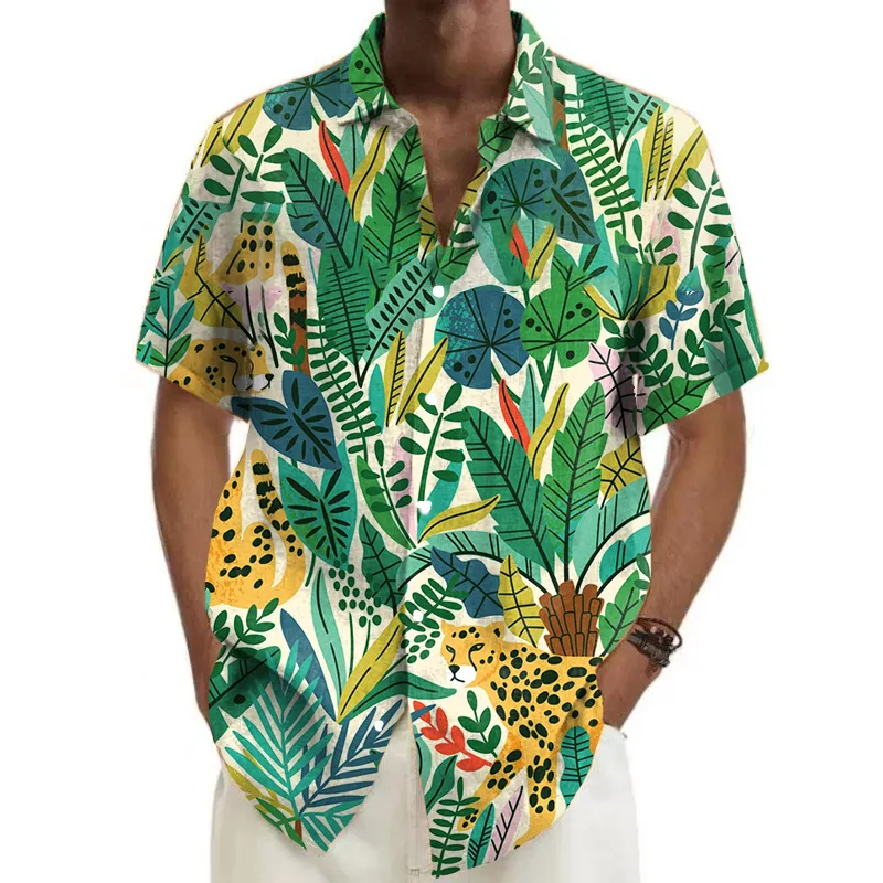 

Dashiki African Tops Men Clothes Single Breasted Short Sleeve Tunics 2023 Summer Fashion Print Casual African Clothing Shirt Men