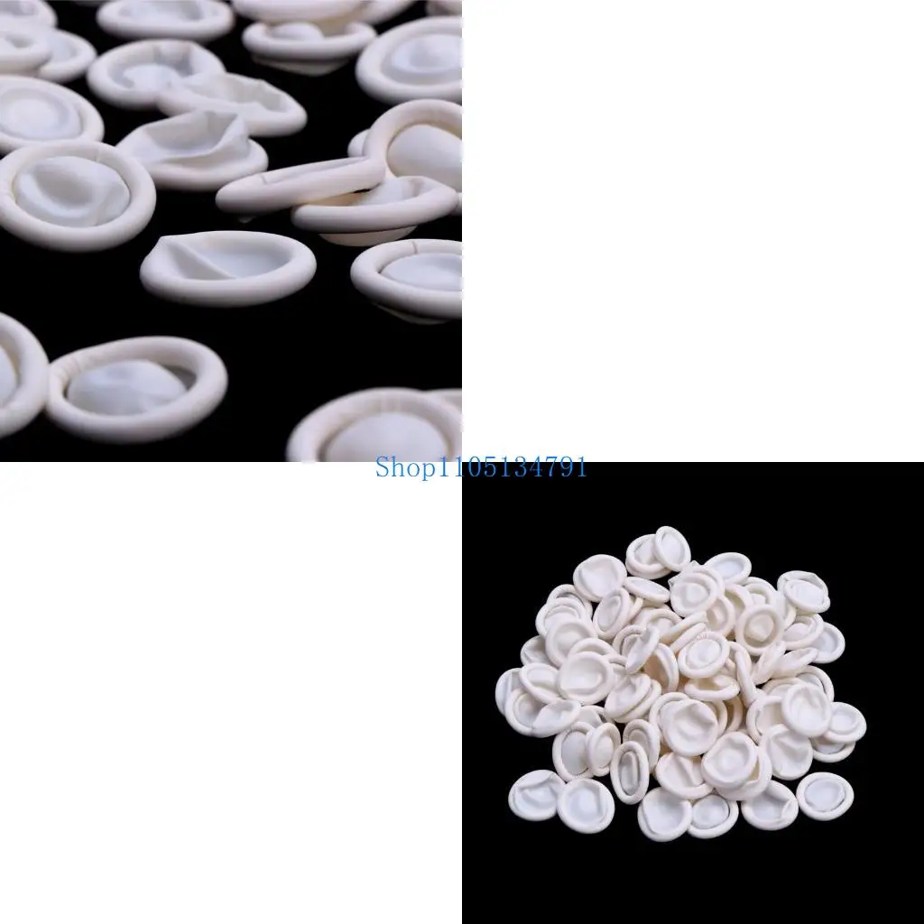 98km 100 Pcs/lot Disposable Latex Finger Cover Anti-static  Natural Rubber Gloves