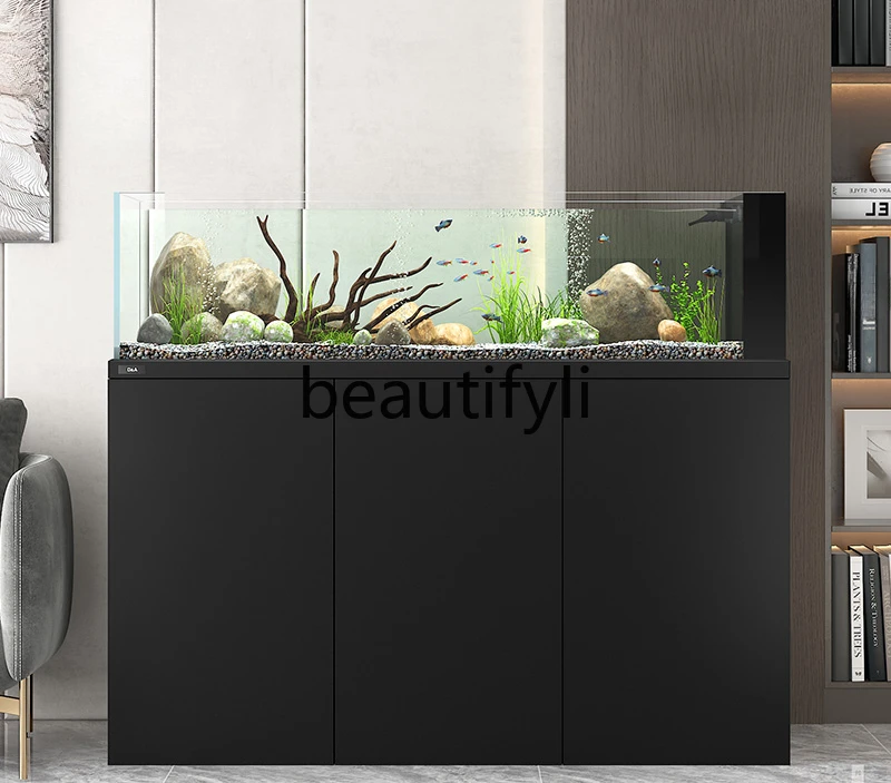 

Natural pebble South American native tank Creative landscaping Three Lakes Cichlid ecological fish tank