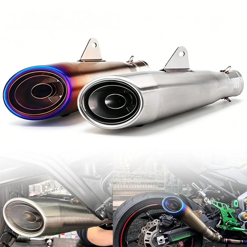 

Universal 51mm Motorcycle Exhaust Pipe Project Escape with DB Killer for Yamaha R6 R3 R25 MT07 MT09 Z400 Z900 Z650 MT03