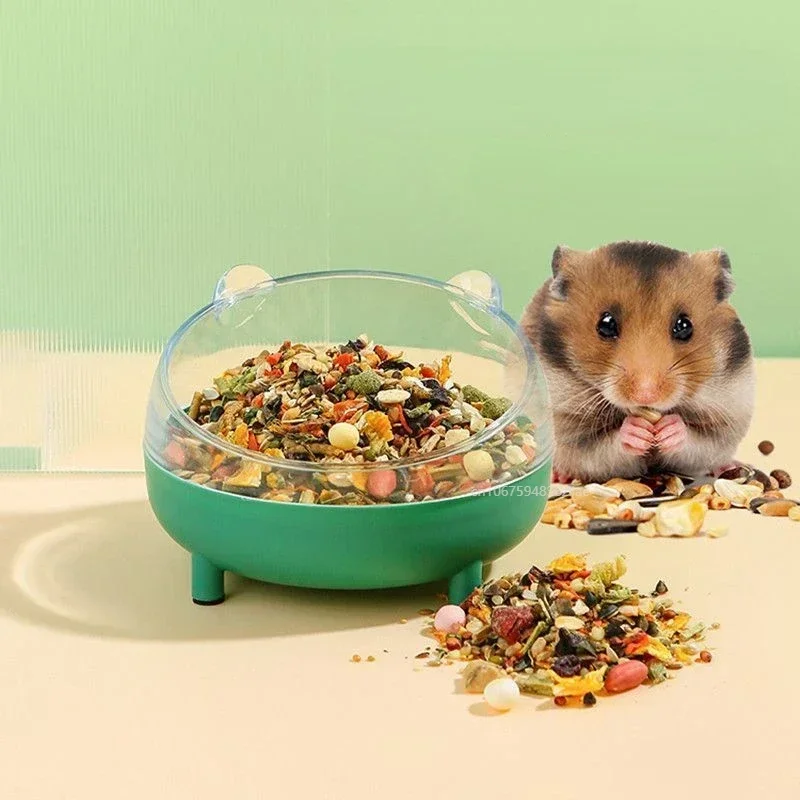 Hamster Feeding Bowl Transparent Bathing Tub Detachable Anti-splash Large Space Bathroom Sand Nest Pet Supplies