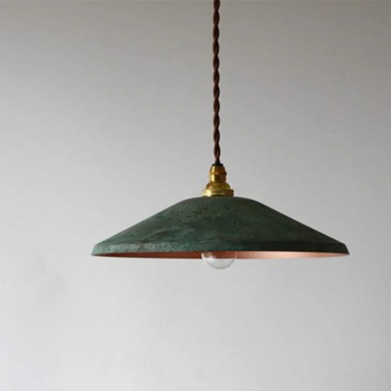 

European All Copper LED Pendant Lights Taper Baking Paint Hanging Lamp Living Room Restaurant Bedroom Kitchen Ceiling Chandelier