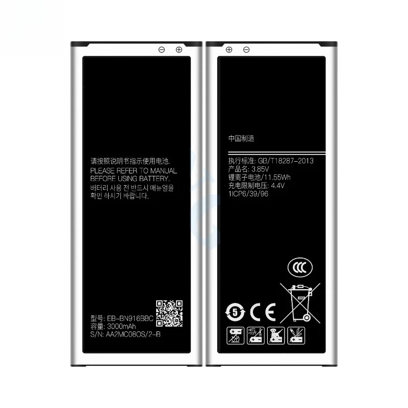 High Quality EB-BN916BBC Phone Battery 3.85V 3000mAh For Galaxy Note 4 N9100 N9108V Brand New Replacement Battery
