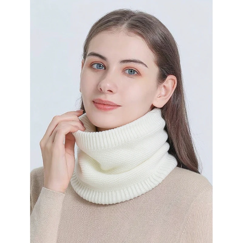 Gestrickter Nackenwärmer Sport-Schal für Damen und Herren Gesichtsbedeckung Winter Skaten Laufen Warme Schals Dicker Kälteschutz-Kragen Vollgesichtsschal